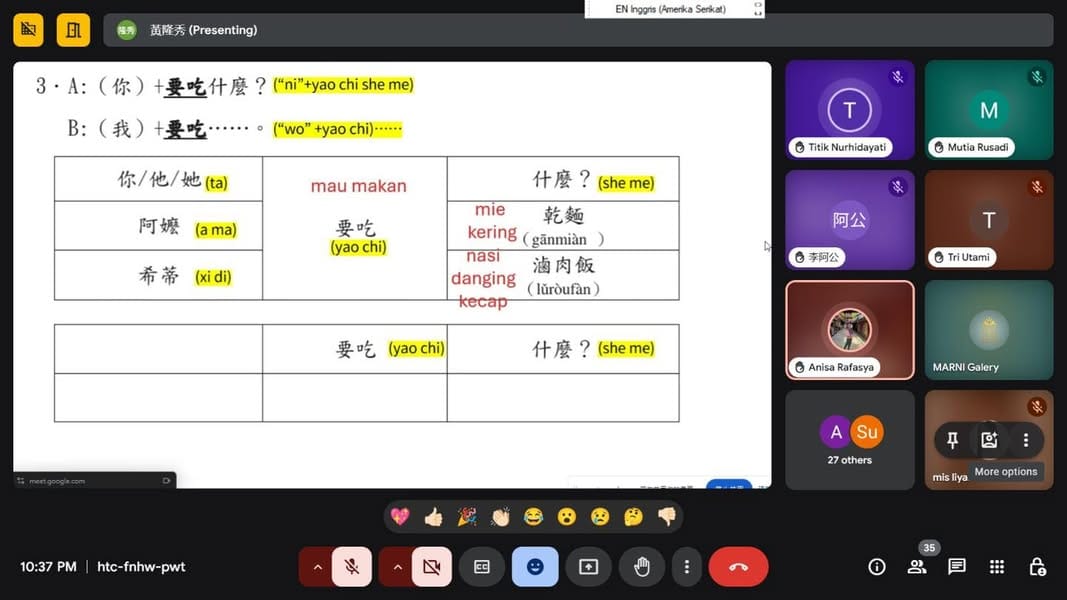 Kelas Bahasa Mandarin Online SBIPT.