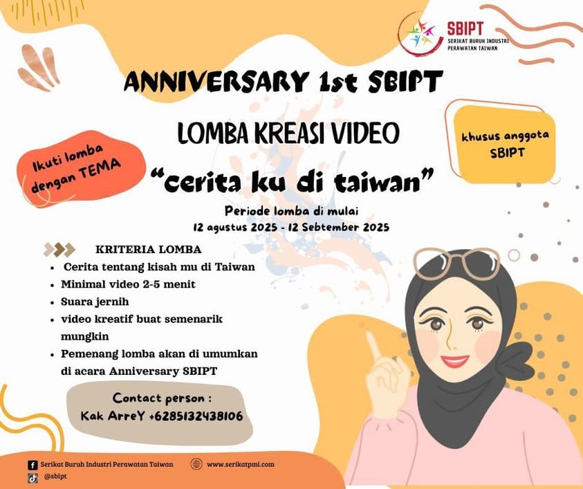Dalam rangka memberdayakan Anggotanya ,SBIPT mengajak kawan2 ikut serta dalam lomba video…