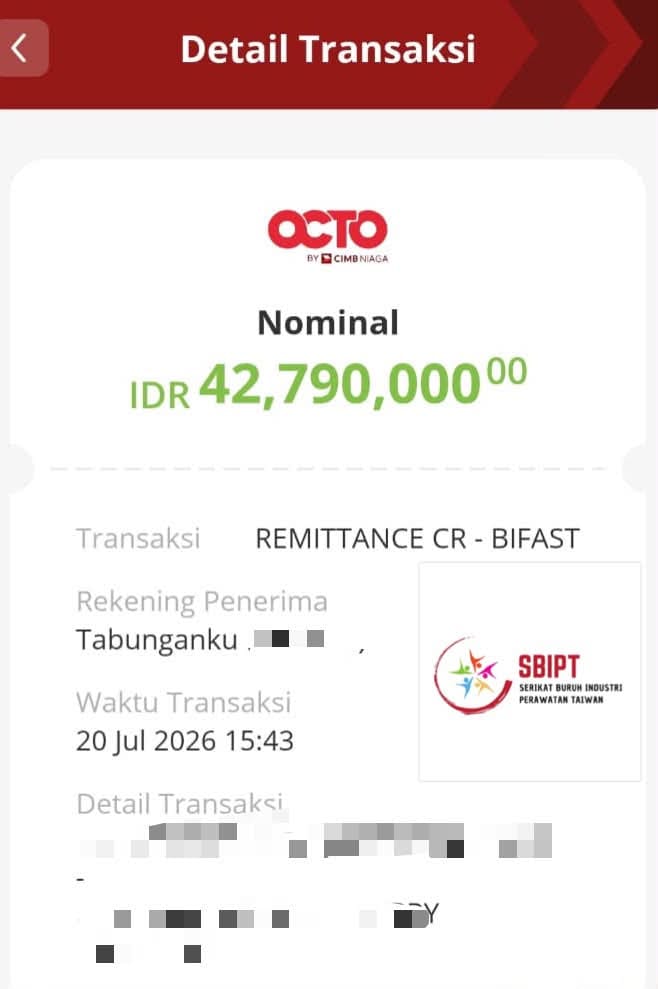 Agensi kembalikan 42 juta rupiah dan PT kembalikan 30 juta rupiah !