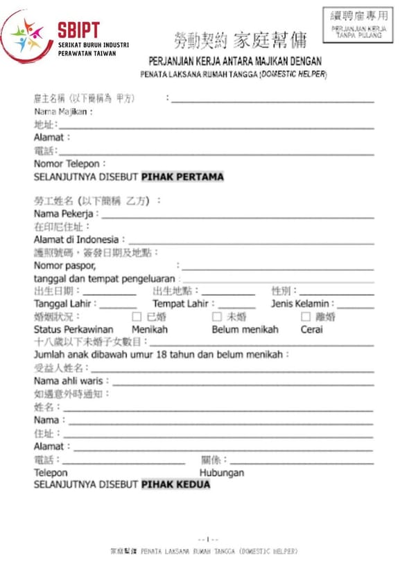Sebagai Pekerja Migran Indonesia (PMI) di Taiwan dalam sektor informal, seperti…