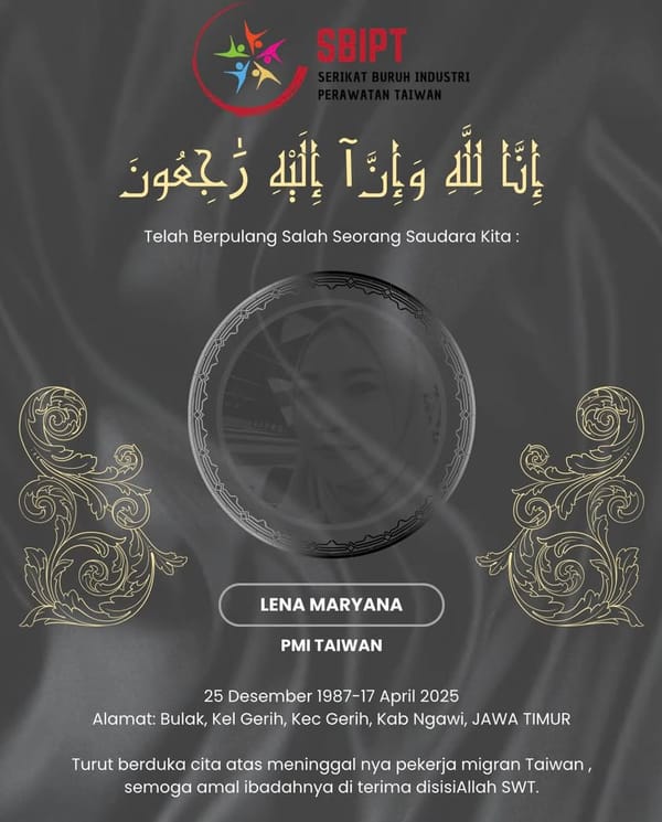 Belasungkawa yang sedalam dalamnya atas berpulangnya kawan seperjuangan kita(Lena Maryana…