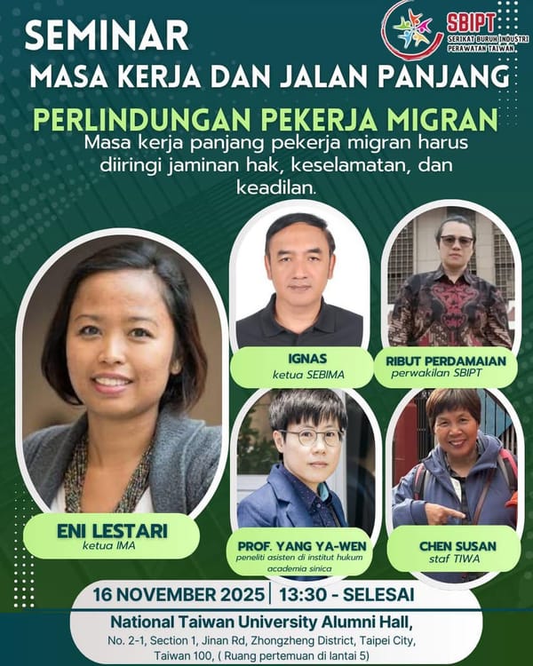 SEMINAR PUBLIK: HAPUS BATAS MASA KERJA PEKERJA MIGRAN