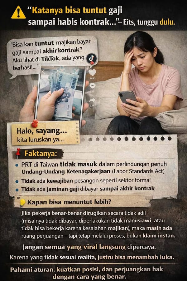 Katanya bisa tuntut gaji sampai habis kontrak, eits tunggu dulu