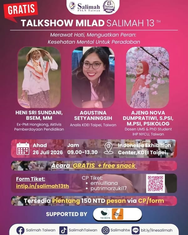 Yuk hadir di Talkshow Milad Salimah 13th dengan tema: