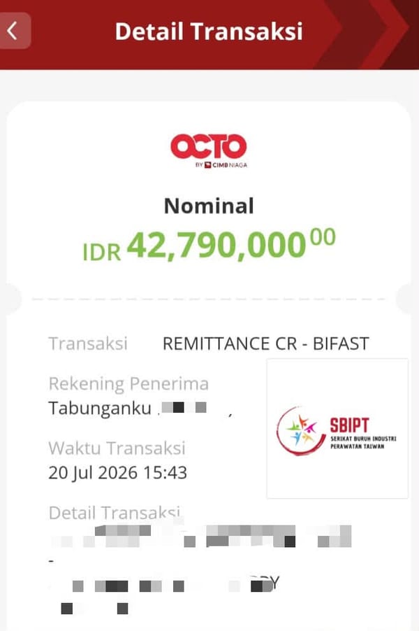 Agensi kembalikan 42 juta rupiah dan PT kembalikan 30 juta rupiah !